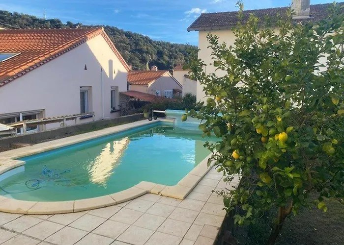 Grand F4 Climatise, Terrasse, Garage Pour 8 Personnes, Centre-ville Amelie-les-bains - Fr-1-703-207 アパート アメリ・レ・バン・パラルダ